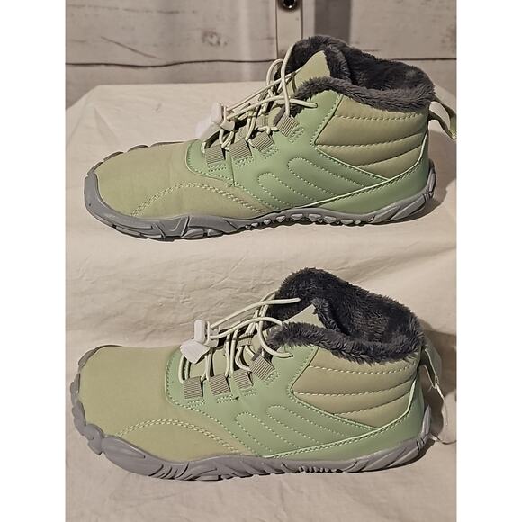 HF Women’s Insulated Waterproof Winter Hiking Boots – Light Green/Gray - Picture 5 of 7